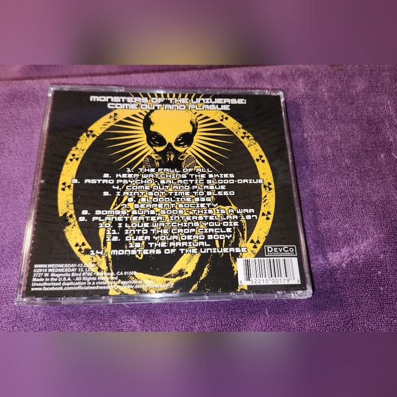 WEDNESDAY 13 cd Monsters of the Universe: Come Out and Plague - Picture 2 of 3